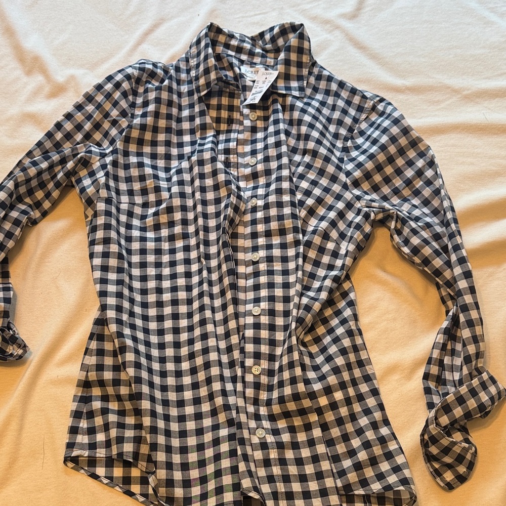 J Crew Blue Checkered Shirt